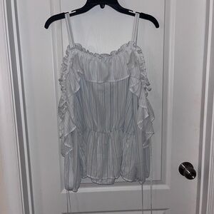 Elegant Striped Ruffle Top